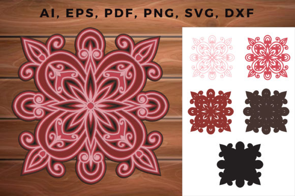 3D MultiLayer Mandala SVG for Creative Design Projects