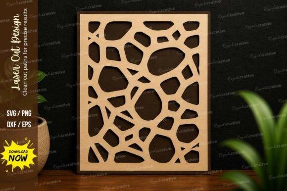 Abstract Pebble Pattern Laser Cut SVG: A Modern Design Asset