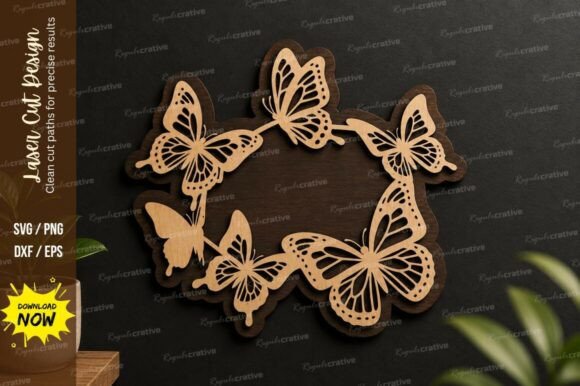 Campfire Butterfly Art Laser Cut Svg