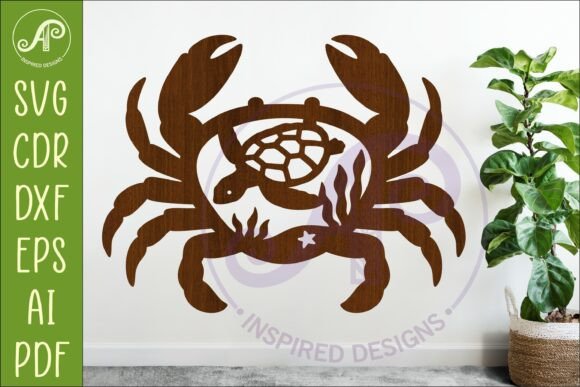 Coastal Crab Wall Art Beach Turtle