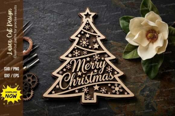 Festive Holiday Laser Cut SVG Designs