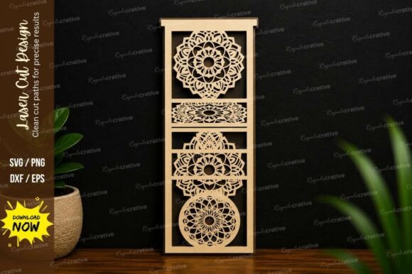 Floral Vertical Panel SVG: Elevate Your Laser Cut Projects