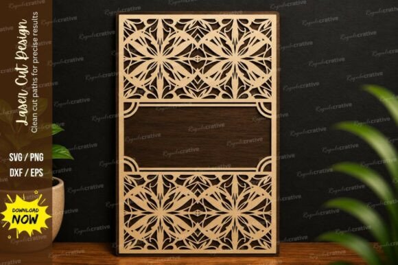 Geometric Floral Panel Laser Cut SVG