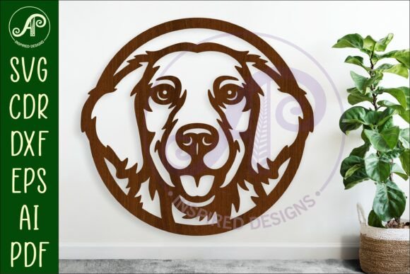 Golden Retriever Dog SVG Laser Cut File