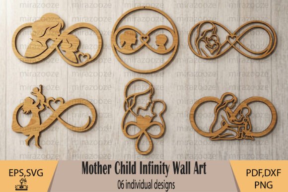 Mother Child Infinity Wall Art Designs