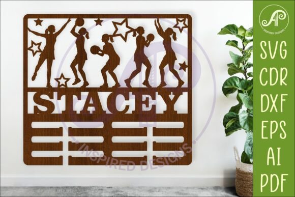 Netball Medal Holder Female Player Sign: A Creative Digital Download