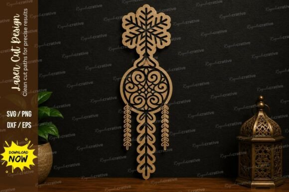 Snowflake Dreamcatcher SVG Laser Cut